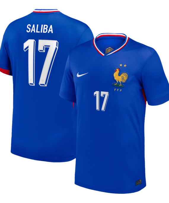 SALIBA #17 France Euro Home Soccer Jersey Blue