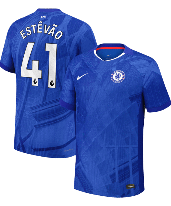 ESTÊVÃO #41 Authentic Chelsea Home Soccer Jersey 2025/26 Blue