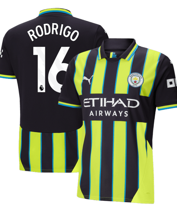 Manchester City RODRIGO #16 Away Soccer Jersey