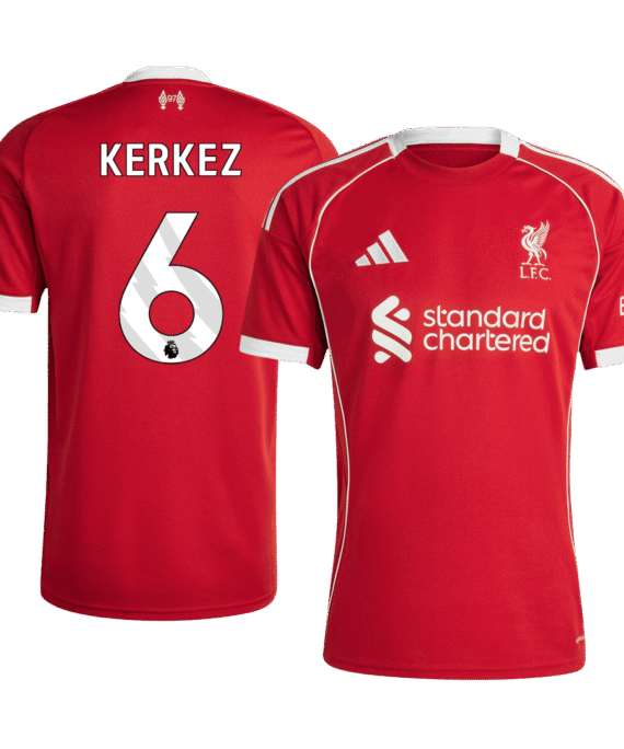 Liverpool KERKEZ #6 Home Soccer Jersey 2025/26