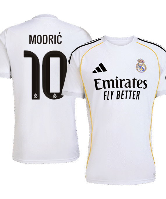 Real Madrid MODRIĆ #10 Home Soccer Jersey 2025/26