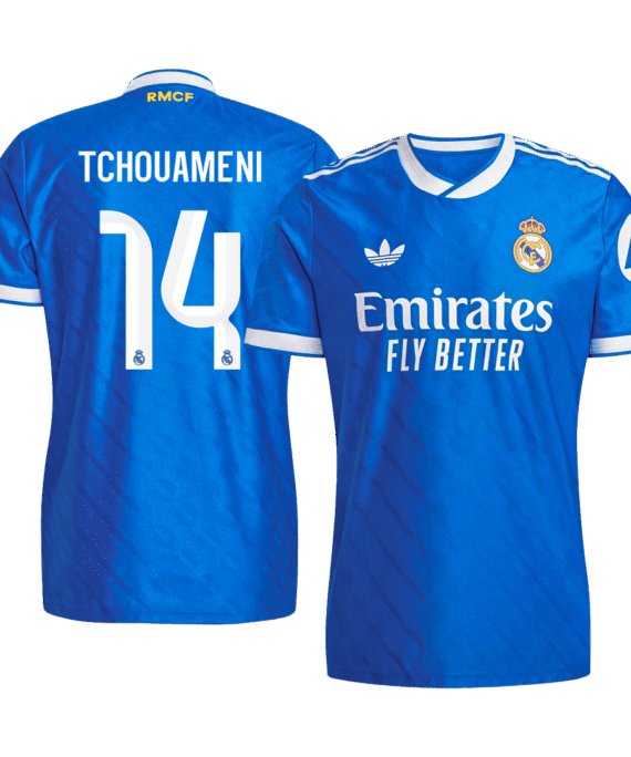 TCHOUAMENI #14 Authentic Real Madrid Third Away Soccer Jersey 2025/26 Blue
