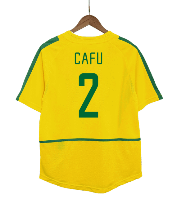Brazil CAFU #2 Home Soccer Jersey Retro 2002/03