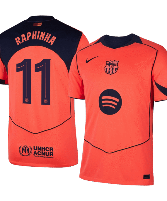 Barcelona RAPHINHA #11 Third Away Soccer Jersey 2025/26 - UCL Edition