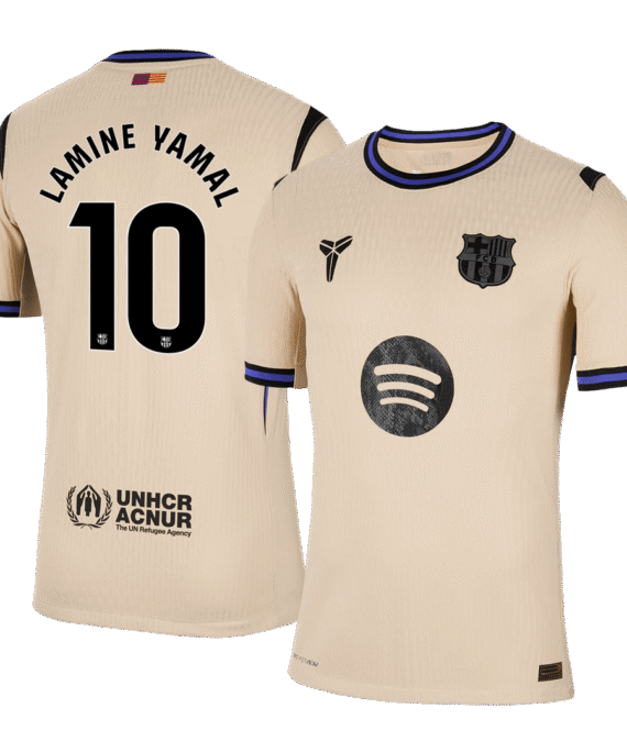 LAMINE YAMAL #10 Authentic Barcelona Away Soccer Jersey 2025/26 Yellow - UCL