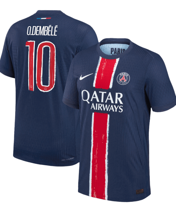 PSG O.DEMBÉLÉ #10 Home Soccer Jersey Authentic - UCL Edition