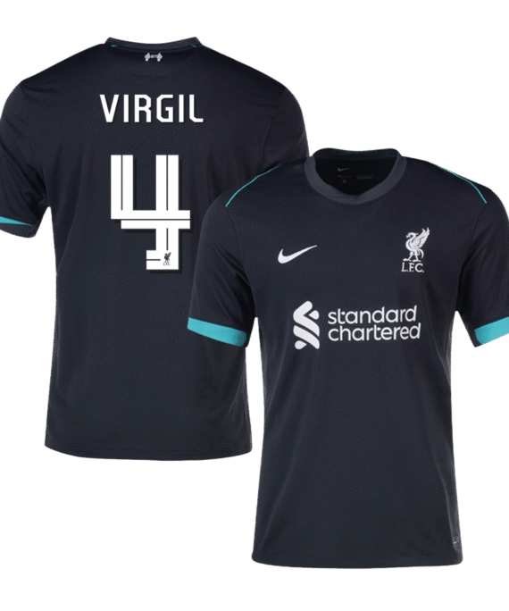 Liverpool VIRGIL #4 Away Soccer Jersey - UCL Edition