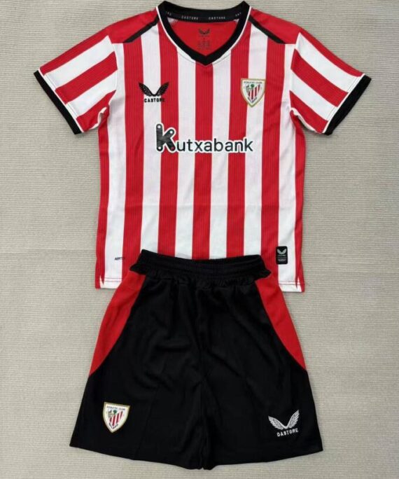 Soccer Jersey Athletic Club Bilbao Home Equipment 2026/2027 Kids' Kit