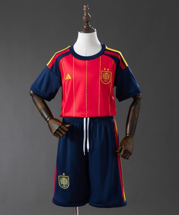 Soccer Jersey SPAIN Home Equipment 2 Estrellas 2026/2027 Kids' Kit